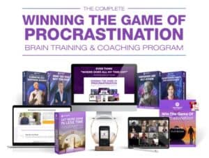 picture of the winning the game of procrastination personal development course, ranked number 3 on the confidence course page out of the other personal development courses